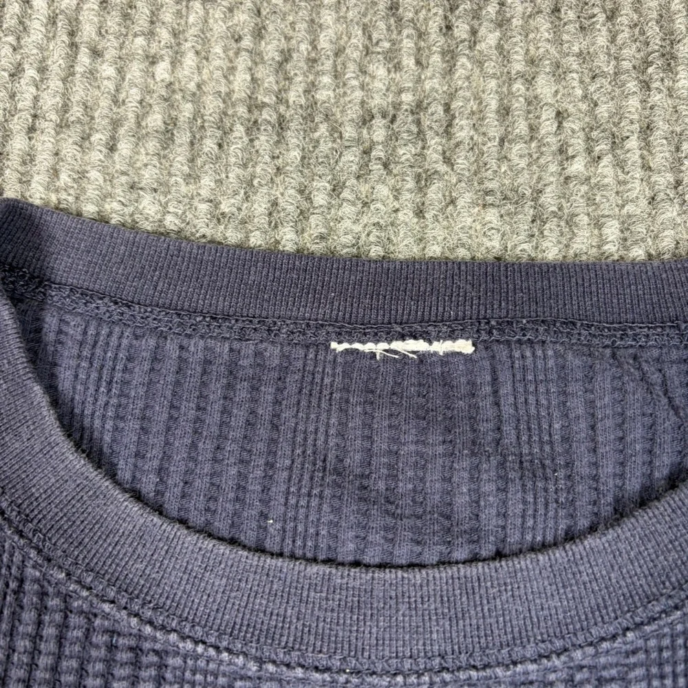 Polo Ralph Lauren Shirt Mens XL Waffle Knit Thermal‎ Long Sleeve Blue Red Pony